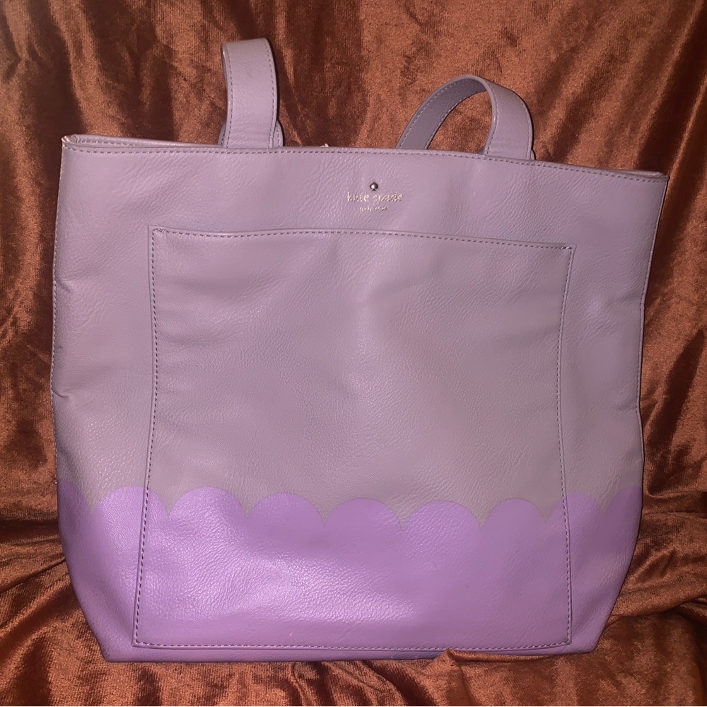 Kate Spade Purple/Lilac Lita Street Scallop Andrea Tote